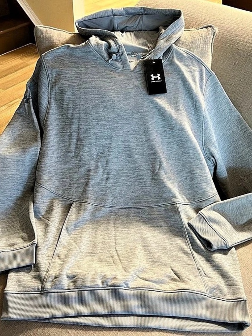 Under Armour Men's Armour Fleece Storm Hoodie Gray Large